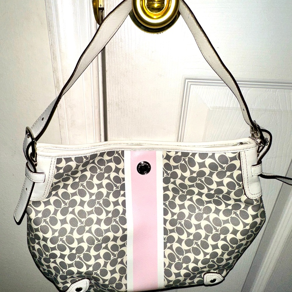 Coach bag for sale-Pink/Gray/White
